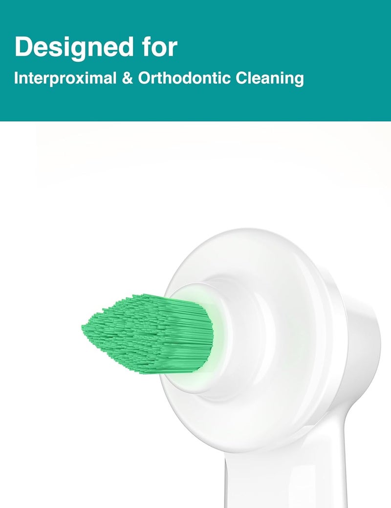 INUSO Interdental Replacement Toothbrush Heads for Oralb Electric Toothbrush Ortho and Power Tip Bristle Replacement Head - 2-Pack | Braces Brush Heads with Dupont Bristles | Interproximal Clean - Image 5